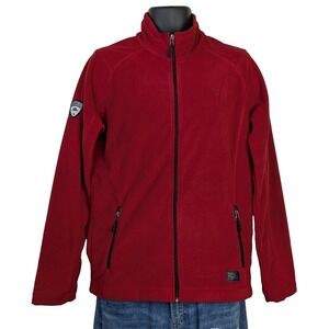 Roots 73 Red Fleece Full Zip Jacket Mens LG